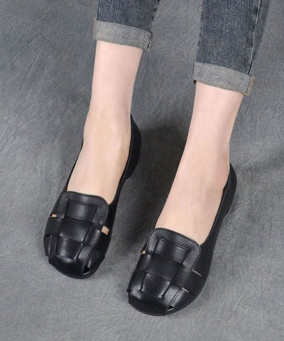 Braune Schuhe für Plattfüße, stilvolle flache Schuhe aus Rindsleder für Damen