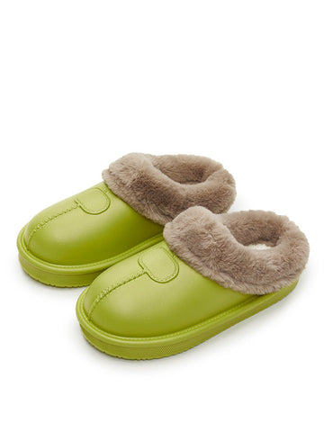Winter Casual Unisex Solid Warm Non-slip Plush Slippers