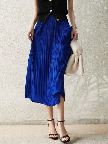 Daily Paneled Pleated Skirt