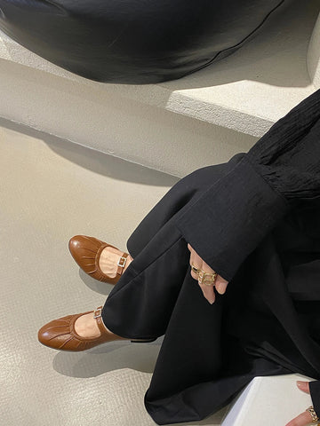 Round Toe Women Loafers 2024 New Arrivals Fashion Casual Low Flat Heeled White Brown Black Red Shallow Slip On Mary Janes 35-39
