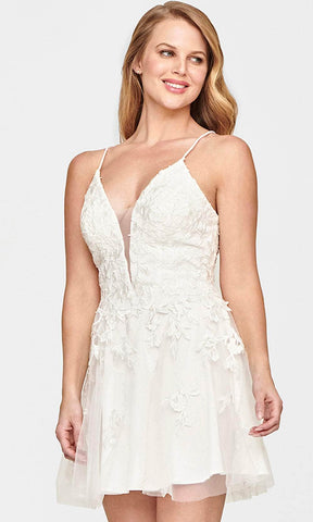 Floral Applique Cocktail Dress