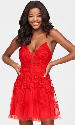 Floral Applique Cocktail Dress