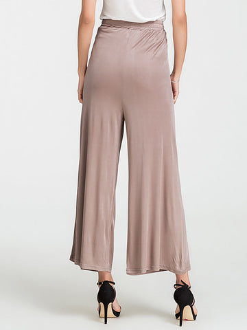 Women Summer Solid Casual Thin Wide-leg Pants
