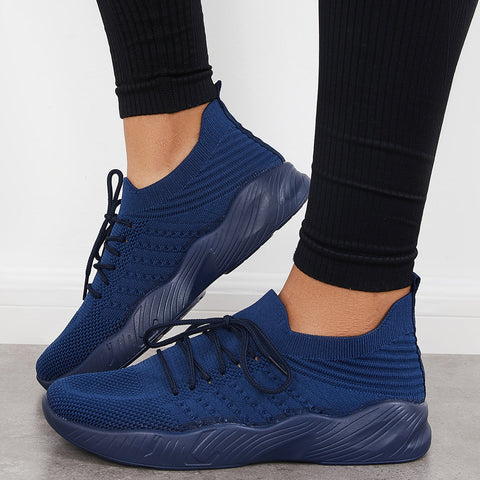 Casual Mesh Knitting Sneakers Lightweight Arch Support Running Shoes