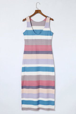 Striped Beach Long Dress