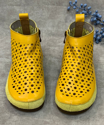 Neu Grün Solide Aushöhlen Echtes Leder Schuhe Für Wohnungen