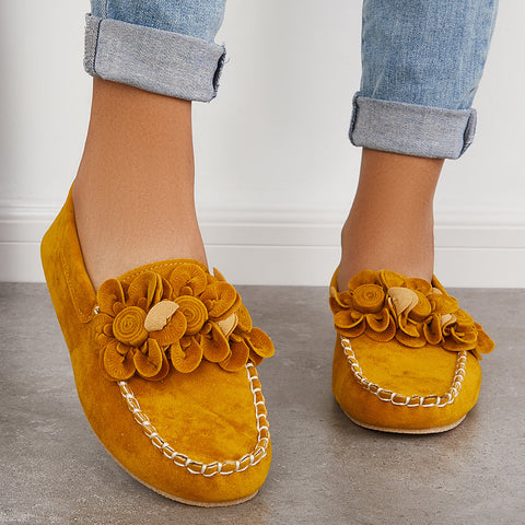 Casual Slip on Loafers Round Toe Flats Low Top Walking Shoes