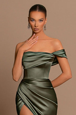 Glamouröse Off-the-Shoulder Ballkleider Meerjungfrau Lang Mit Schlitz