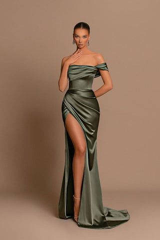 Glamouröse Off-the-Shoulder Ballkleider Meerjungfrau Lang Mit Schlitz