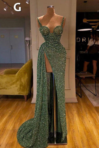 Glitter Off-the-Shoulder Slim Mermaid Formal DressesSleeveless Mermaid Evening Gowns