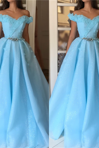 Wunderschöne Pailletten Off-the-Shoulder Partykleider Charmante Sweetheart Ärmellose Perlenbesetzte Lange Ballkleider