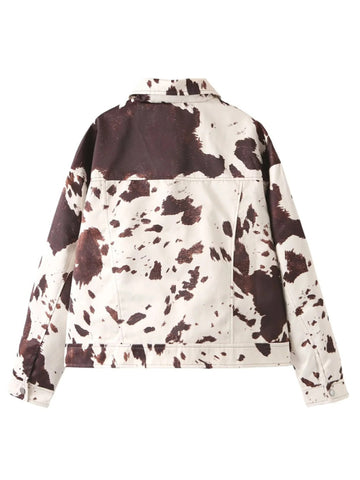 New Lapel Printed Shirt Jacket