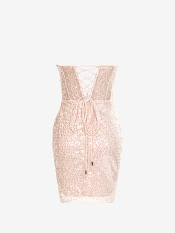 Sheath Sweetheart Sequins Homecoming Dress
