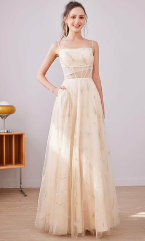 Robe longue coupe droite en coupe A
