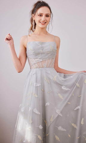 Robe longue coupe droite en coupe A
