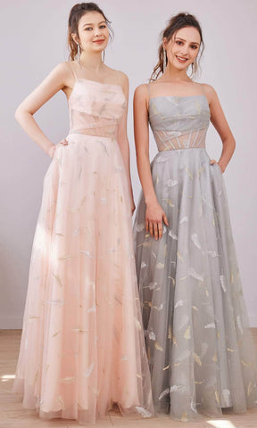Robe longue coupe droite en coupe A