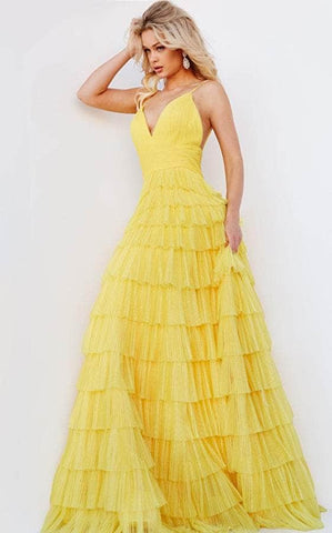 Tiered Skirt Prom Dress