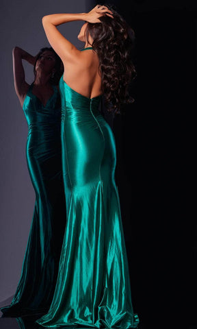 Satin Halter Prom Dress