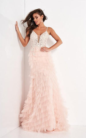 Long Spaghetti Straps Bridal Gown