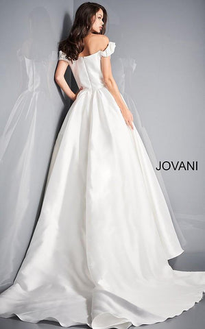 Off the Shoulder A Line Bridal Gown
