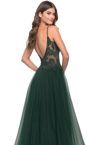 Lace High Slit Prom Dress