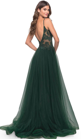 Lace High Slit Prom Dress