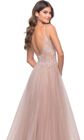 Lace High Slit Prom Dress