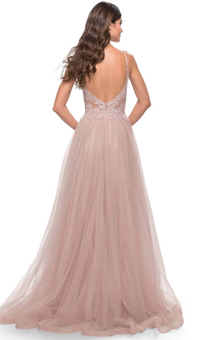Lace High Slit Prom Dress