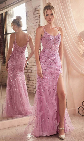 Ballkleid mit Illusion-Ausschnitt und Perlen