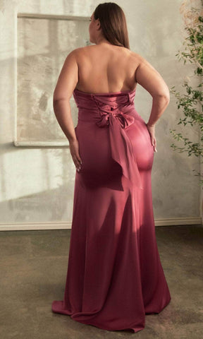 Pleated Semi-Sweetheart Prom Gown