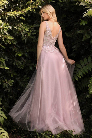 Plunging Sweetheart A-Line Prom Dress