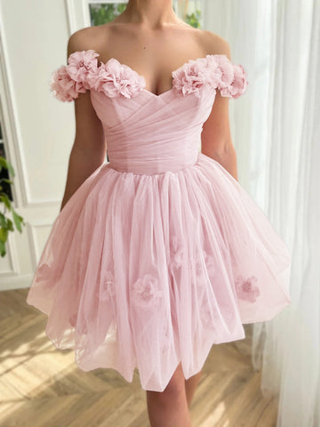 Lilafarbenes, trägerloses, kurzes Homecoming-Kleid aus Tüll mit Korsett