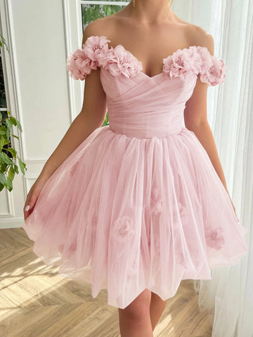 Lilafarbenes, trägerloses, kurzes Homecoming-Kleid aus Tüll mit Korsett