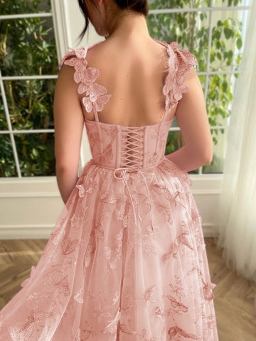 Aline Tüll Midi-Ballkleid mit 3D-Schmetterlingen