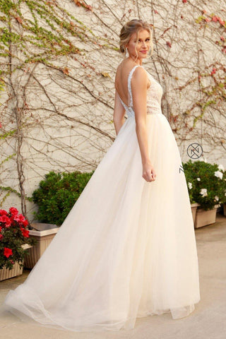 Long Boho Wedding Dress