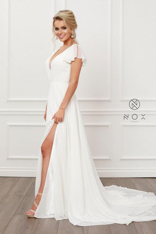 Long Flowy Boho Wedding Gown