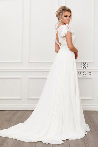 Long Flowy Boho Wedding Gown