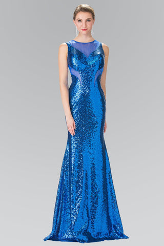 Long Fully Sequins Gown Prom Dress Formal