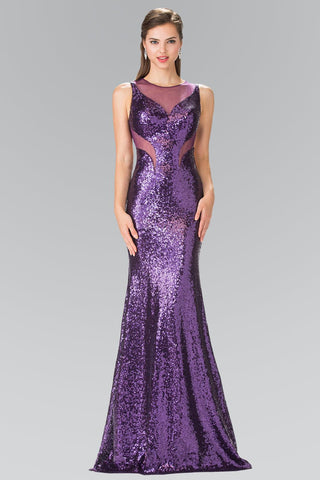Long Fully Sequins Gown Prom Dress Formal