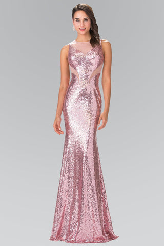 Long Fully Sequins Gown Prom Dress Formal