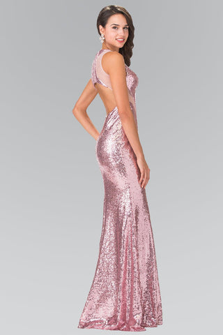 Long Fully Sequins Gown Prom Dress Formal
