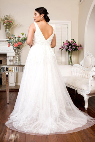 Long Ivory Wedding Gown Sale