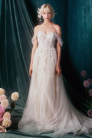 Long Off Shoulder Dress Bridal Sale