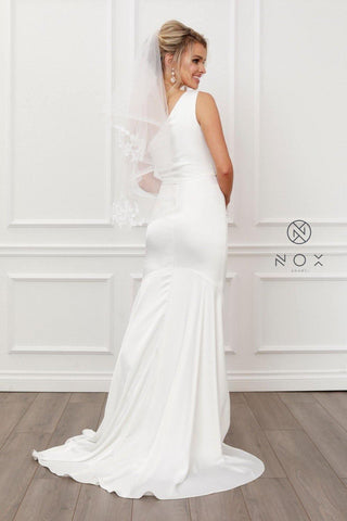 Long Off Shoulder Wedding Dress Sale
