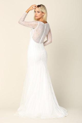 Long Sleeve Bridal Gown Lace Wedding Dress