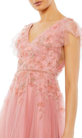 V-Neck A-Line Prom Gown