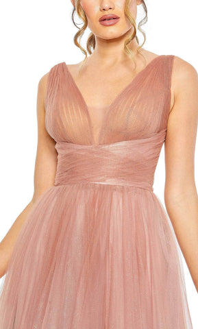Rose Ombre Long Prom Dress