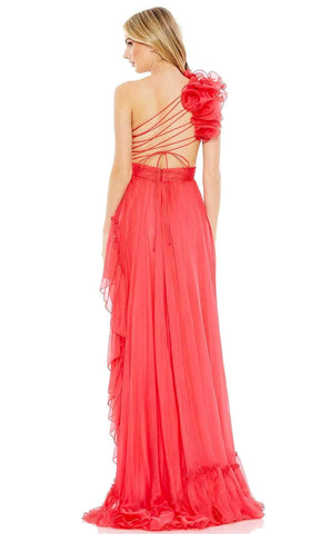 Asymmetrical Pleated Bodice Prom Dress