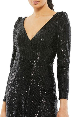 Prom Long Sleeve High Low Dress