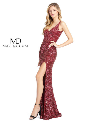 Prom Long Sleeveless High Slit Gown